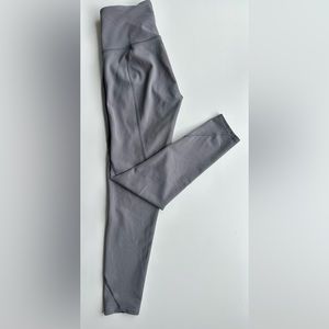 Lululemon leggings for biking and training in blue grey